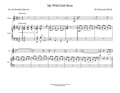 My Wild Irish Rose (arr. Dominic Meccia)