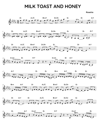 Milk And Toast And Honey (arr. Fake book Guy)