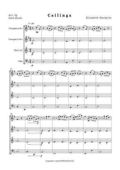 Ceilings (arr. Jean Szulc)