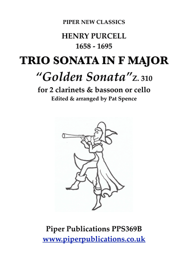 PURCELL: TRIO SONATA IN F MAJOR FOR 2 CLARINETS & BASSOON OR CELLO Z. 310 (arr. Pat Spence)
