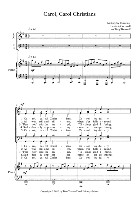 Carol, Carol, Christians (SATB) (arr. Tony Tournoff)