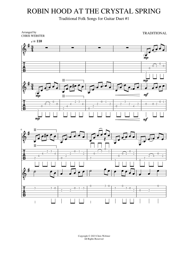 Robin Hood at the Crystal Spring (arr. Chris Webster)