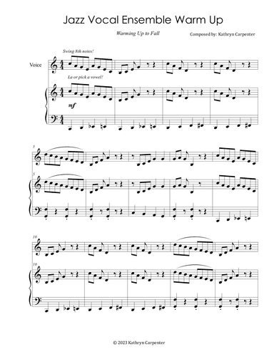 Jazz Vocal Ensemble Warm Up