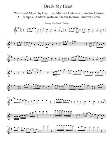 Break My Heart (arr. Music Twilight)