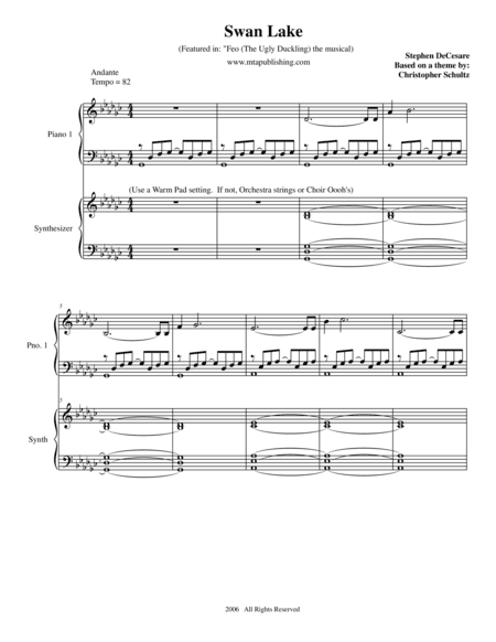 Swan Lake (for Two Pianos)
