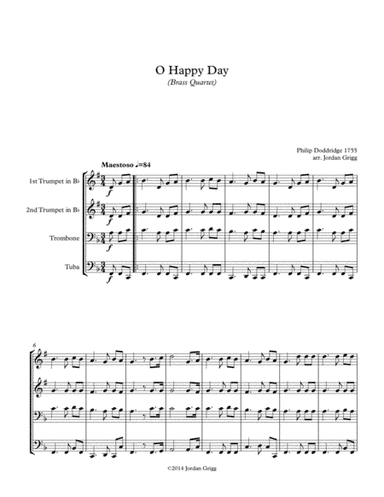 O Happy Day (Brass Quartet) (arr. Jordan Grigg)