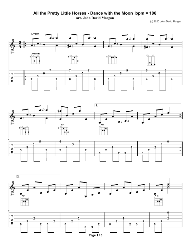 All the Pretty Little Horses (arr. John David Morgan)