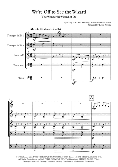 We're Off To See The Wizard (arr. Robert Newth)