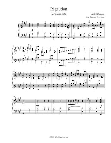 Rigaudon (Andre Campra) (arr. Brenda Portman)
