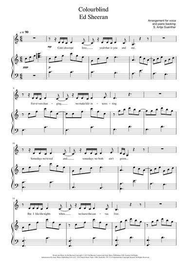 Colourblind (arr. Antje Günther)