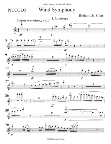 WIND SYMPHONY (2020) for Winds, Brass and Percussion [PARTS]