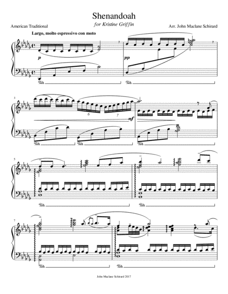 Shenandoah (arr. John Maclane Schirard)