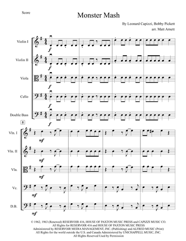 Monster Mash (arr. Matt Arnett)