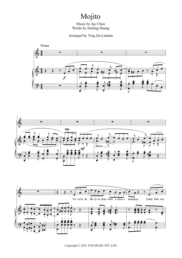 Mojito (arr. Ying Jin-Labutin)