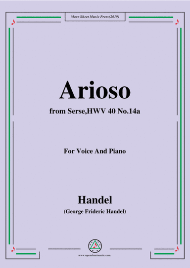Handel-Arioso,from Serse HWV 40 No.14a,for Voice&Piano (arr. MSM)