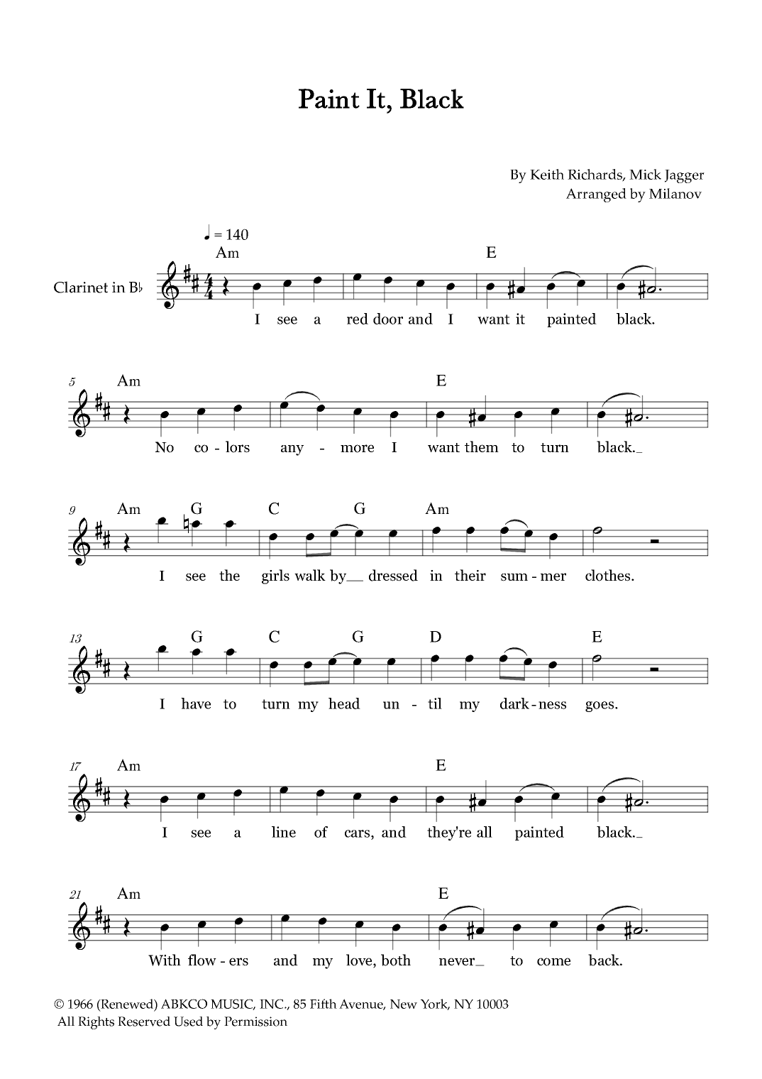 Paint It, Black (arr. Milanov)