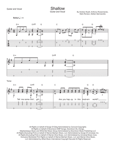 Shallow (arr. Mark McCarron)