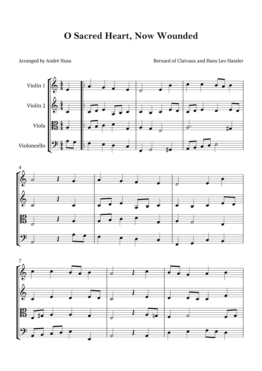 O Sacred Heart, Now Wounded (arr. André Nusa)