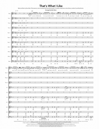 That's What I Like (arr. Ben Bram)