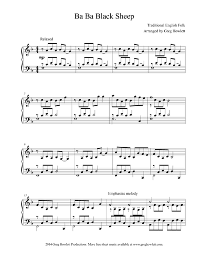 Ba Ba Black Sheep (arr. Greg Howlett)
