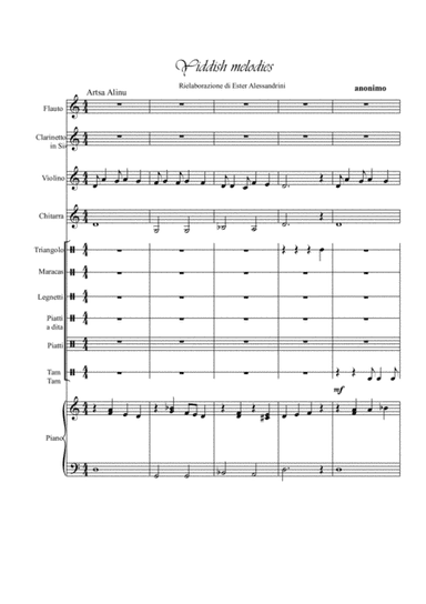 Yiddish melodies (arr. Ester Alessandrini)