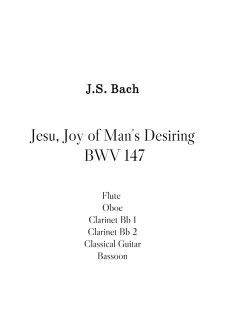 Jesu, Joy of Man's Desiring - BWV 147 (arr. Stenio Caixeta)