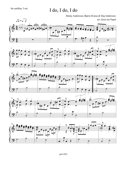 I Do I Do I Do I Do (arr. Goos ten Napel)