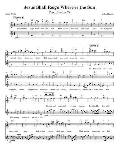 Jesus Shall Reign Where'er the Sun (arr. Legato Trio)