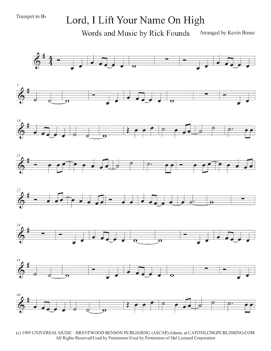 Lord, I Lift Your Name On High (arr. Kevin Busse)