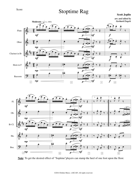 Stoptime Rag (arr. Gerhard Engels)