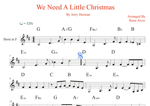 We Need A Little Christmas (arr. Rene Alves)