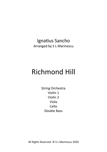 Richmond Hill (arr. S L Marinescu)