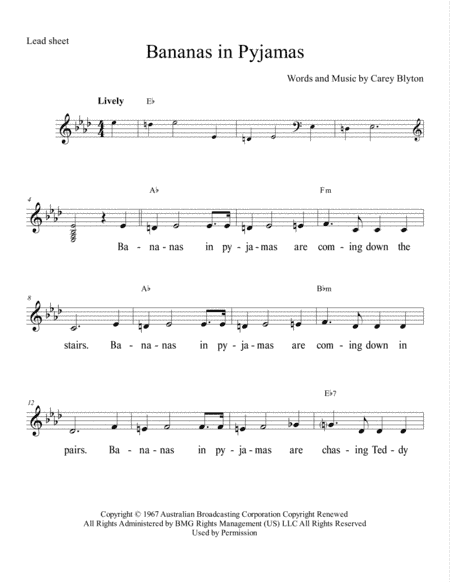 Bananas In Pyjamas (arr. Kim Kirkman)