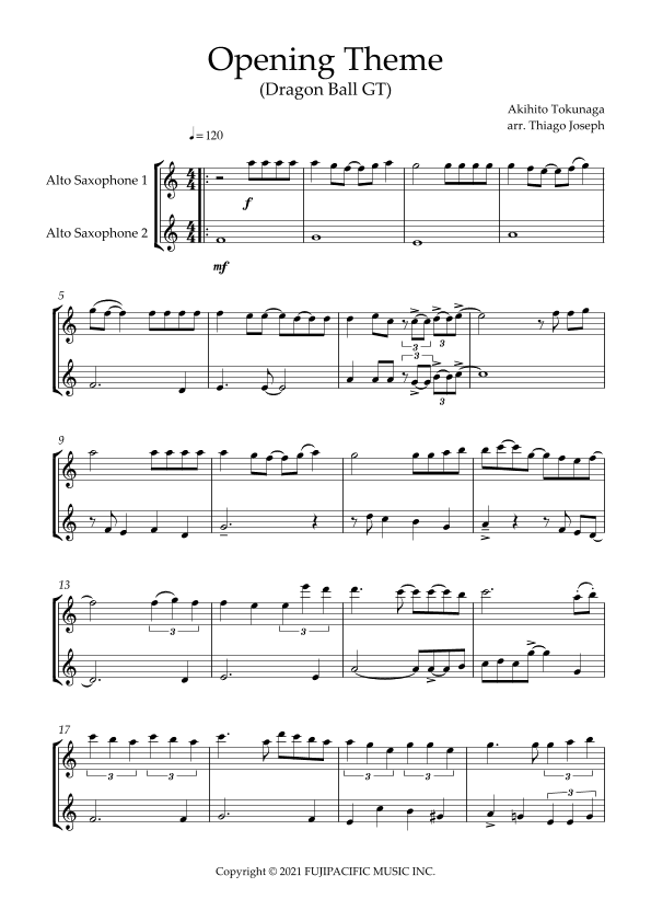 Dragon Ball Gt (arr. Thiago Joseph)