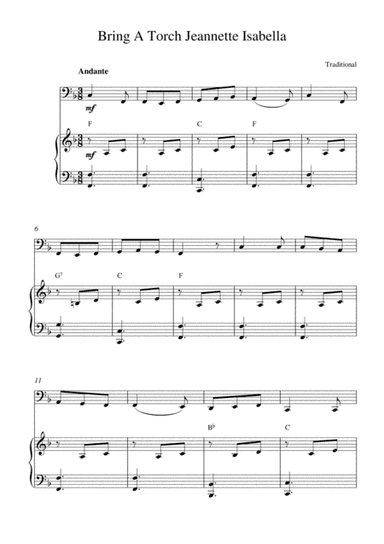 Bring A Torch Jeannette Isabella (arr. Kaiserin Rebecca)