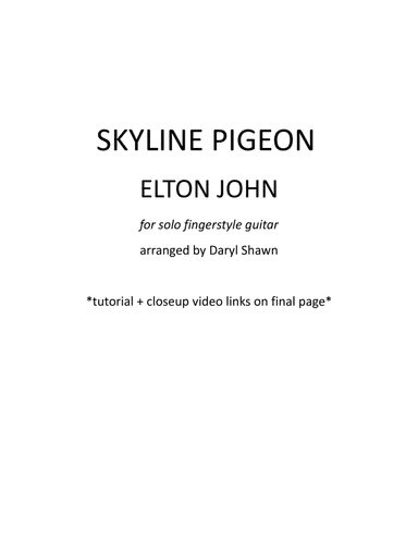 Skyline Pigeon (arr. Daryl Shawn)