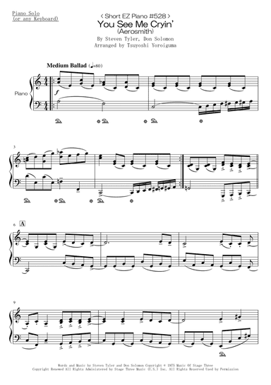 You See Me Cryin' (arr. Tsuyoshi Yoroiguma)