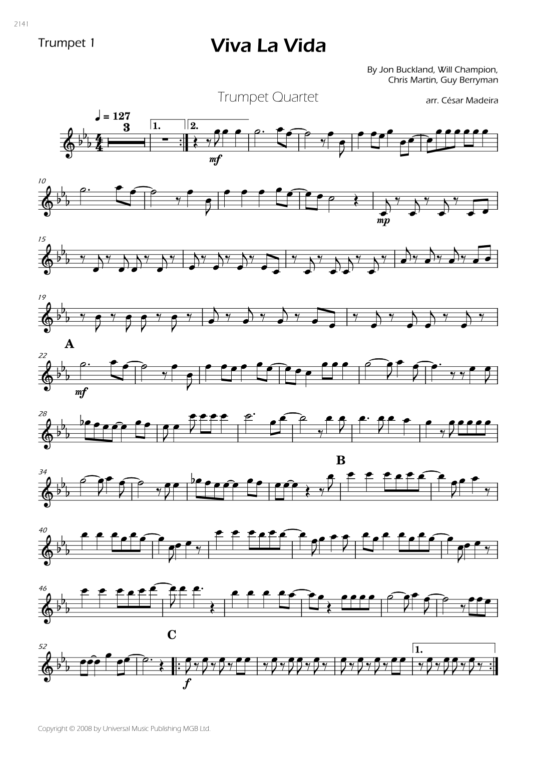 Viva La Vida (arr. César Madeira)