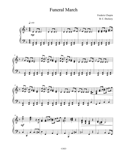 Funeral March (Piano Solo) (arr. B. C. Dockery)