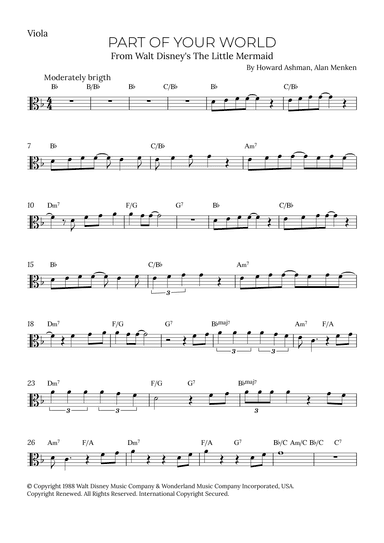 Part Of Your World (reprise) (arr. Alex Nunes Rodrigues)