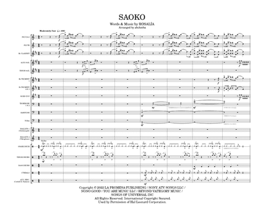 Saoko - Score Only (arr. abchmba)
