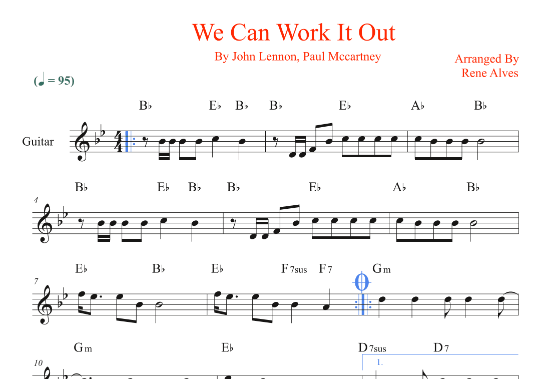 We Can Work It Out (arr. Rene Alves)