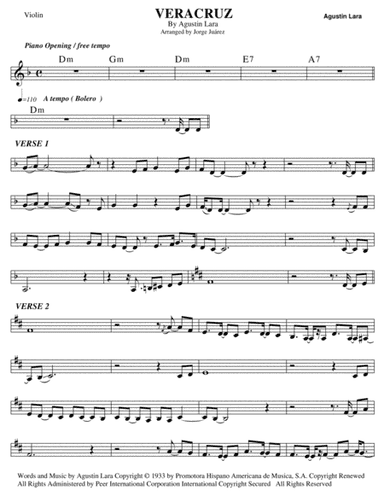 Veracruz (arr. Jorge Juárez)