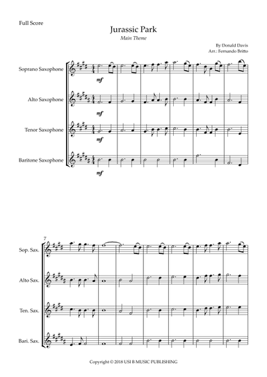 Jurassic Park Iii (arr. Fernando Britto)