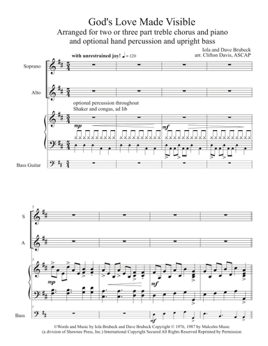 God's Love Made Visible (arr. arranged by Clifton Allen Davis, ASCAP)