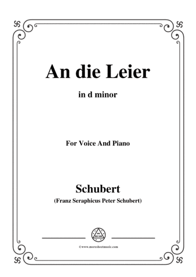 Schubert-An die Leier(To My Lyre),Op.56 No.2,in d minor,for Voice&Piano (arr. MSM)