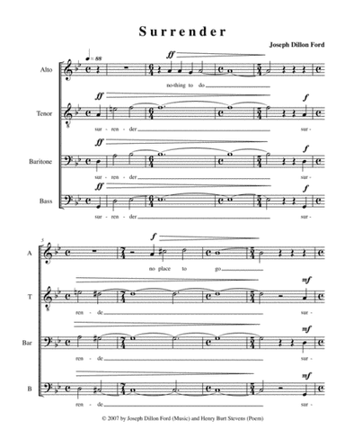 Surrender for male chorus