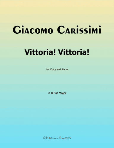 Vittoria! Vittoria! by Carissimi, in B flat Major (arr. Editions Dao)