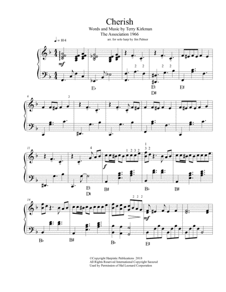 Cherish (arr. Jim Palmer)