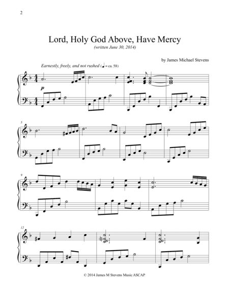 Lord, Holy God Above, Have Mercy